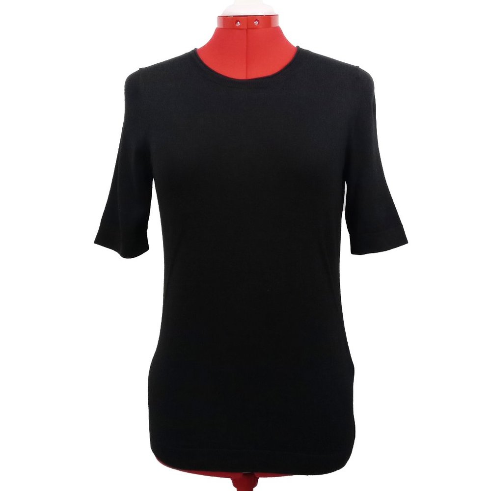 Banana Republic Black Knit Short Sleeve Office Wear Sweater Size US XS